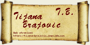 Tijana Brajović vizit kartica